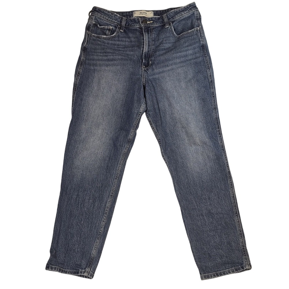 Hollister Womens Size 31 Regular Ultra High Rise Mom Blue Jeans Relaxed NEW‎